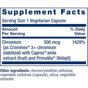 کپسول کروم  LIFE EXTENSION Chromium 500mcg with Crominex (60 عددی)