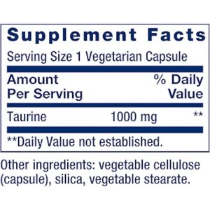 کپسول کاهش قند و کلسترول ال-تائورین لایف اکستنشن LIFE EXTENSION L-Taurine 1000mg (90 عددی)