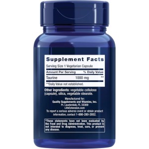 کپسول کاهش قند و کلسترول ال-تائورین لایف اکستنشن LIFE EXTENSION L-Taurine 1000mg (90 عددی)