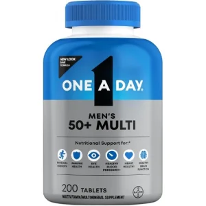 مولتی ویتامین آقایان بالای 50 سال بایر Bayer One Day Multi Vitamin For Men's (200 عددی)