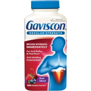 قرص جویدنی رفلاکس و سوزش معده گاویسکون Gaviscon Regular Strength Tablets (100 عددی)