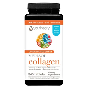 کلاژن پپتاید وریسول همراه با بیوتین یوتئوری Youtheory Concentrated Effect VERISOL Collagen (345 عددی)