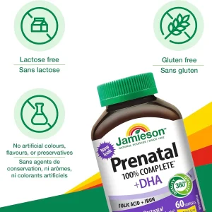پاستیل مولتی ویتامین دوران بارداری همراه با آهن و فولیک اسید Jamieson Prenatal Gummies جیمیسون (60 عددی)