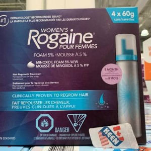 فوم ماینوکسیدیل رشد مجدد موي 2 درصد روگین Rogaine Minoxidil Foam For Woman (4 عددی)
