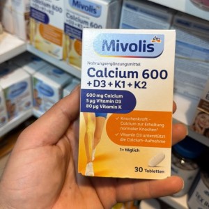 قرص کلسیم دی 3, کا1, کا2 میولیس Mivolis Calcium 600mg, D3 ,K1  K2 (30 عددی)