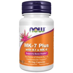 کپسول گیاهی ویتامین کا2 و کا1 پلاس ناو فودز NOW Foods MK-7 Plus with K1 & MK-4 (90 عددی)