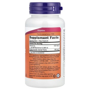 کپسول گیاهی ویتامین کا 2 ناو فودز NOW Foods K2 100mcg (100 عددی)