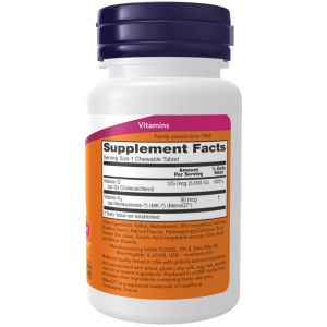 قرص جویدنی ویتامین دی3 کا2 ناو فودز NOW Foods D3 + K2 Chewable Tablets (90 عددی)