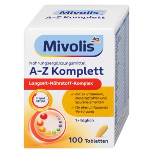 قرص مولتی ویتامین میولیس Mivolis Multi Vitamin A-Z Depot (100 عددی)