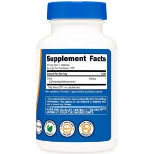 کپسول دهیدروپیاندروسترون ناتریکاست Nutricost DHEA 100mg (120 عددی)