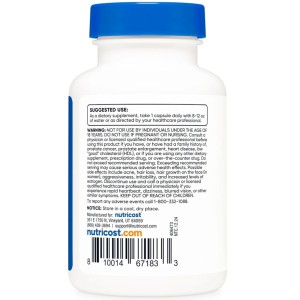 کپسول دهیدروپیاندروسترون ناتریکاست Nutricost DHEA 100mg (120 عددی)