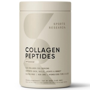 کلاژن پپتید اسپورتس ریسرچ Sports Research Hydrolyzed Collagen Peptides Powder (454 گرم)