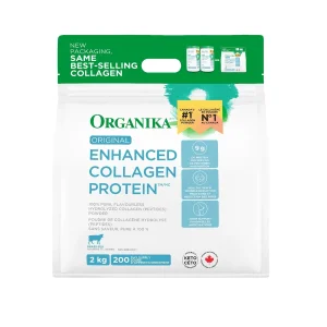 پودر ارتقا یافته کلاژن و پروتئین ارگانیکا ORGANIKA Enhanced Collagen Protein (2000 گرم)