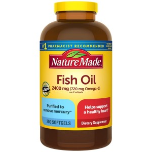سافت ژل فیش اویل امگا 3 نیچرمید Nature Made Fish Oil 2400mg (300 عددی)