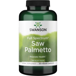 کپسول عصاره ساوپالمتو سوانسون Swanson Saw Palmetto 540mg (250 عددی)