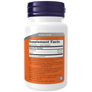 کپسول کاهش استرس ال-تیانین همراه با اینوسیتول ناو فودز NOW Foods L-Theanine 200mg (120 عددی)