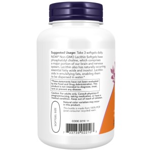 سافت ژل سلامت قلب لسیتین ناو فودز NOW Foods Soy Lecithin 1200mg (100 عددی)