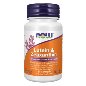سافت ژل سلامت چشم لوتئین همراه زآگزانتین ناو فودز NOW Foods Lutein & Zeaxanthin (60 عددی)