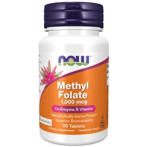 قرص متیل فولات ناو فودز NOW Foods Methyl Folate 1000mcg (90 عددی)
