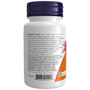 قرص متیل فولات ناو فودز NOW Foods Methyl Folate 1000mcg (90 عددی)