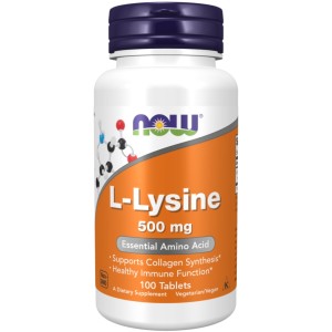 قرص سلامت پوست ال-لیزین ناو فودز NOW Foods L-Lysine 500mg (100 عددی)