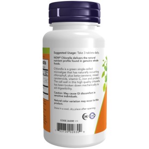 قرص سلامت بدن کلروفیل ناو فودز NOW Foods Chlorella 1000mg (60 عددی)