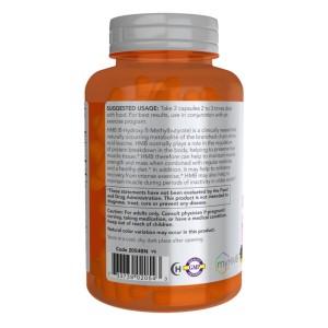 کپسول عضله ساز آمینو اسید اچ ام بی ناو اسپورت NOW Sports HMB 500mg (120 عددی)