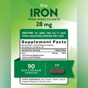 کپسول آهن آسان نیچرز تروث NATURE'S TRUTH Easy Iron 28mg (90 عددی)