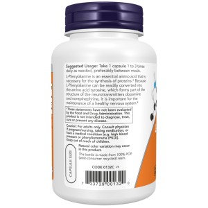 کپسول تقویت سیستم عصبی ال فنيل آلانین ناو فودز NOW Foods L-Phenylalanine 500mg (120 عددی)