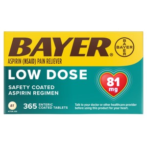 قرص آسپرین 81 میلی گرم بایرBayer Asprin 81mg Low Dose (365 عددی)