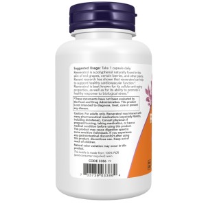 کپسول گیاهی سلامت قلب و عروق رسوراترول ناو فودز NOW Foods Resveratrol 350mg (60 عددی)