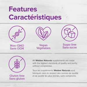 کپسول منیزیم بیس گلیسینات وبر نچرالز Webber Naturals Magnesium Bisglycinate 200mg (60 عددی)