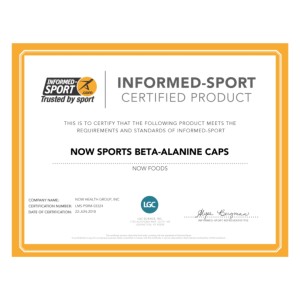 کپسول تقویت عضلات بتا آلانین ناو اسپرت NOW Sports Beta-Alanine 750mg (120 عددی)
