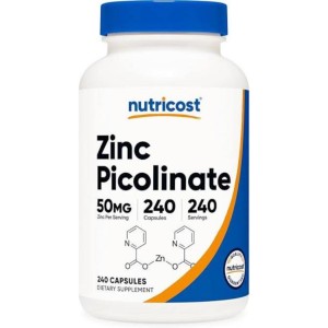 کپسول زینک پیکولینات ناتریکاست Nutricost Zinc Picolinate 50mg (240 عددی)