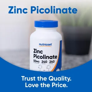 کپسول زینک پیکولینات ناتریکاست Nutricost Zinc Picolinate 50mg (240 عددی)