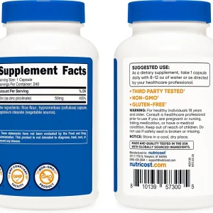 کپسول زینک پیکولینات ناتریکاست Nutricost Zinc Picolinate 50mg (240 عددی)
