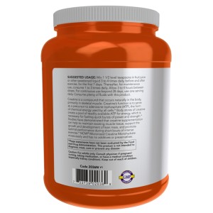پودر کراتین مونوهیدرات ماکرونایزد ناو اسپرت NOW Sports Creatine Monohydrate Micronized Powder 4200mg (1000 گرم)