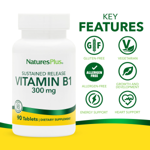 قرص تیامین نیچرز پلاس Natures Plus Vitamin B1 300mg (90 عددی)