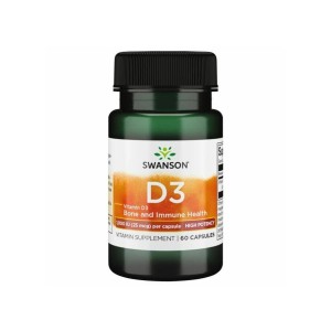 قرص ویتامین D3 سوانسن 25mcg (60 عددی)