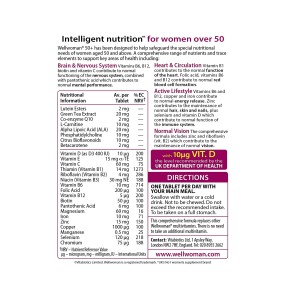 قرص ویتامین بانوان بالای 50 سال wellwoman ولومن (30 عددی)