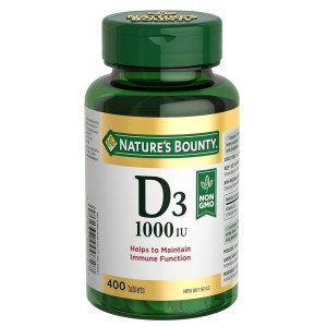 قرص ویتامین D3 1000iu نیچرز بونتی (500 عددی)