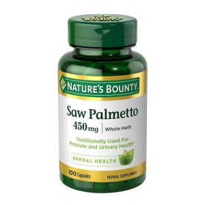 قرص عصاره ساوپالمتو Saw Palmetto 450mg نیچرز بونتی (100 عددی)