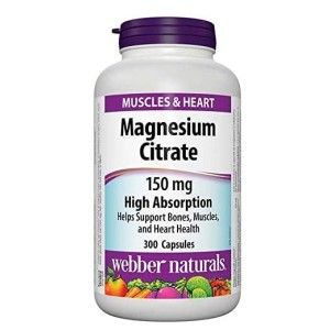 قرص منیزیم سیترات 150mg وبر Webber Naturals (300 عددی)