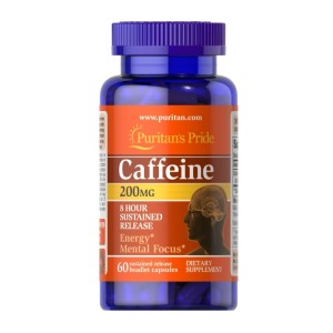 قرص کافئین Caffeine 200mg پوریتان پراید (60 عددی)