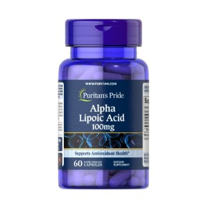 قرص آلفا لیپوئیک اسید Alpha Lipoic Acid 100mg پوریتان پراید (60 عددی)