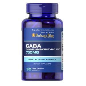 قرص گاما آمینو بوتیریک اسید GABA 750mg پوریتان پراید (90 عددی)