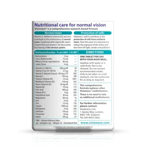 قرص ویتامین چشم Visionace Original ویتابیوتیکس (30 عددی)