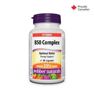 قرص B50 Complex وبر Webber Naturals (80 عددی)