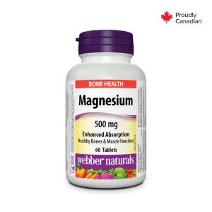 قرص منیزیم اکسید Magnesium Oxide 500mg وبر Webber Naturals (60 عددی)