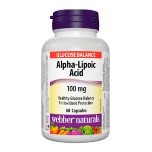 قرص آلفا لیپوئیک اسید Alpha Lipoic Acid 100mg وبر Webber Naturals (60 عددی)